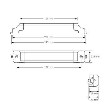 Luminario de emergencia Via R para empotrar acabado blanco opciones de flujo lumínico y Autonomía (Hr) de Normalux