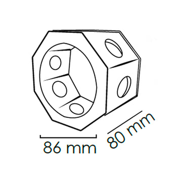 Bote Integral de Hoja de Lata R-20 - 50W - 8cm -