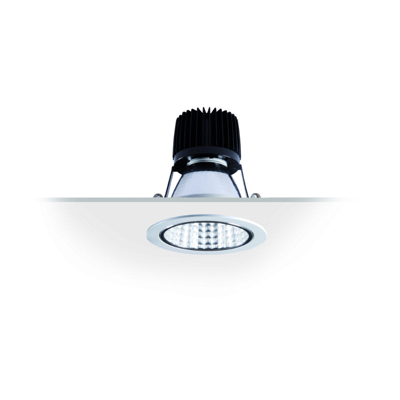 Downlight fabricado en aluminio con disipación de calor GALA FX,13w, 41.9°, color de luz neutro cálido, acabado blanco mate de LAMP