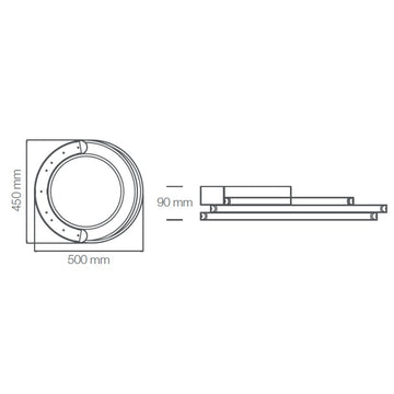 Luminario sobreponer Ceiling Deco Smart+ Wifi 27W RGB + Luz Cálida + Luz Fría control con Alexa y Google Home de Ledvance