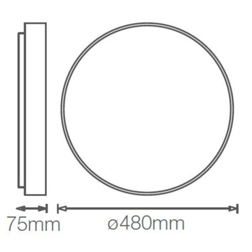 Luminario sobreponer Design Plafon Smart+ Wifi 32W RGB + Luz Cálida + Luz Fría (Ø48cm) controla con App, Alexa y Google Home de Ledvance